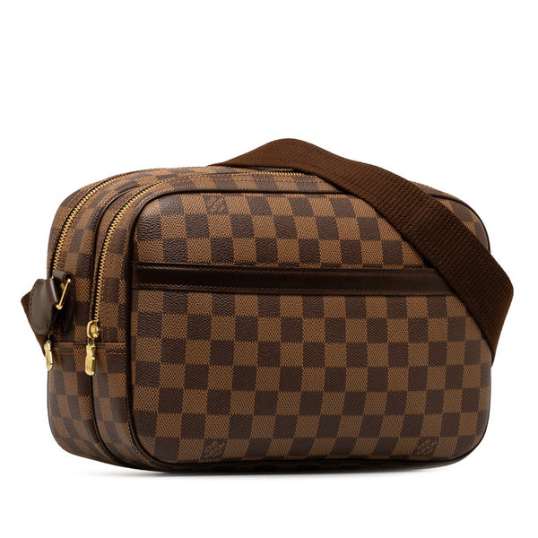 ルイ ヴィトン ダミエ リポーターPM スペシャルオーダー ショルダーバッグ N45253 ブラウン PVC レザー レディース LOUIS VUITTON 【中古】