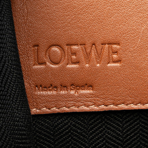 ロエベ ハンモック スモール ハンドバッグ ショルダーバッグ 2WAY タン ブラウン レザー レディース LOEWE 【中古】