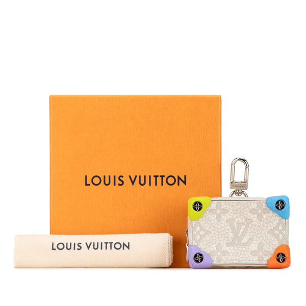 ルイ ヴィトン モノグラム トリヨン クライミング バッグチャーム ポーチ MP3383 グリ グレー レザー レディース LOUIS VUITTON 【中古】