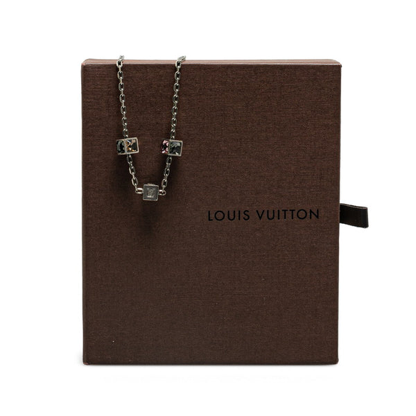 ルイ ヴィトン コリエ ギャンブル ストーン ネックレス M65232 シルバー メタル レディース LOUIS VUITTON 【中古】