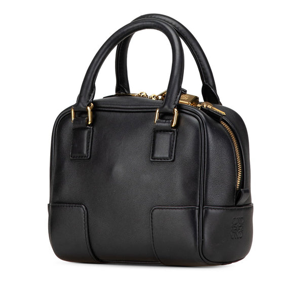 ロエベ アマソナ16 スクエア ハンドバッグ ショルダーバッグ 2WAY ブラック レザー レディース LOEWE 【中古】