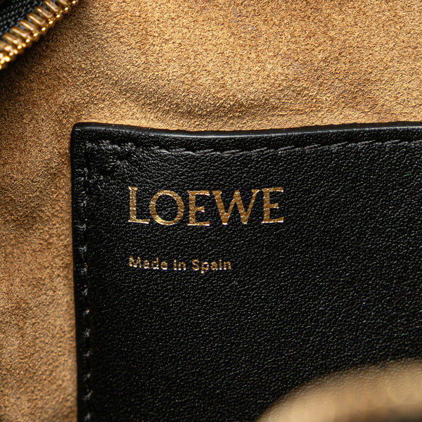 ロエベ アマソナ16 スクエア ハンドバッグ ショルダーバッグ 2WAY ブラック レザー レディース LOEWE 【中古】