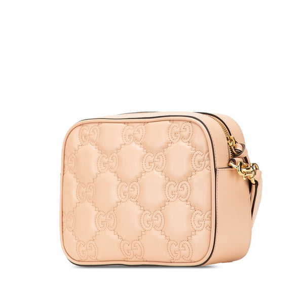グッチ GGマトラッセ スモール 斜め掛け ショルダーバッグ 702234 ベージュ レザー レディース GUCCI 【中古】