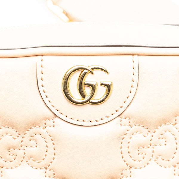 グッチ GGマトラッセ スモール 斜め掛け ショルダーバッグ 702234 ベージュ レザー レディース GUCCI 【中古】