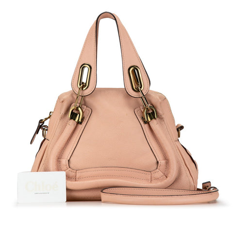 クロエ パラティ スモール ハンドバッグ ショルダーバッグ 2WAY ピンク レザー レディース Chloe 【中古】