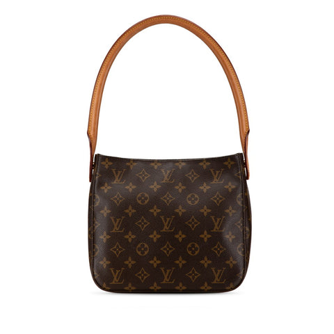 ルイ ヴィトン モノグラム ルーピングMM ショルダーバッグ M51146 ブラウン PVC レザー レディース LOUIS VUITTON 【中古】