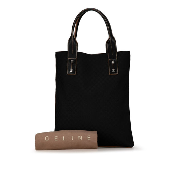 セリーヌ マカダム ハンドバッグ トートバッグ ブラウン PVC レザー レディース CELINE 【中古】