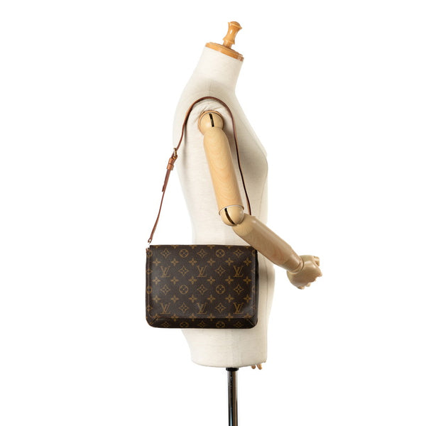 ルイ ヴィトン モノグラム ミュゼットタンゴ ショート ショルダーバッグ M51257 ブラウン PVC レザー レディース LOUIS VUITTON 【中古】