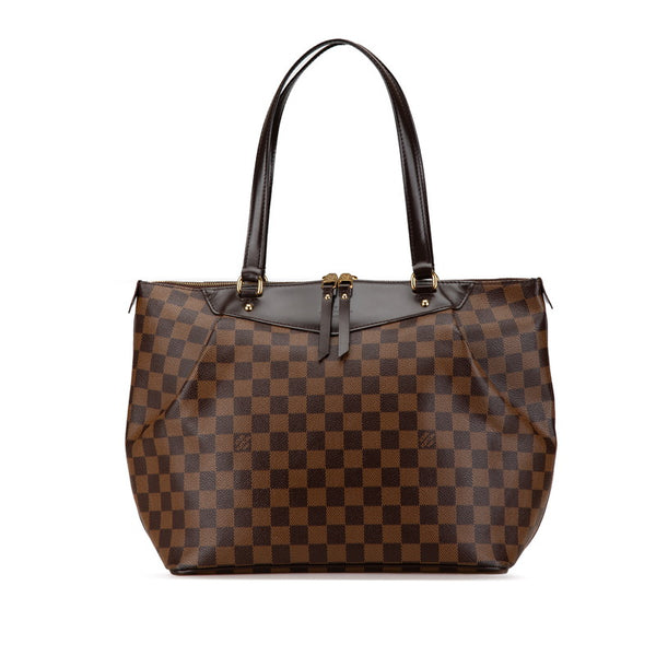 ルイ ヴィトン ダミエ ウェストミンスターGM トートバッグ ショルダーバッグ N41103 ブラウン PVC レザー レディース LOUIS VUITTON 【中古】