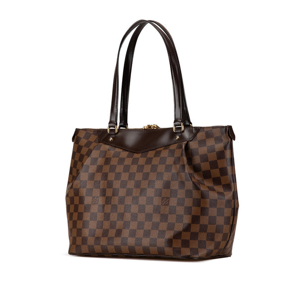 ルイ ヴィトン ダミエ ウェストミンスターGM トートバッグ ショルダーバッグ N41103 ブラウン PVC レザー レディース LOUIS VUITTON 【中古】