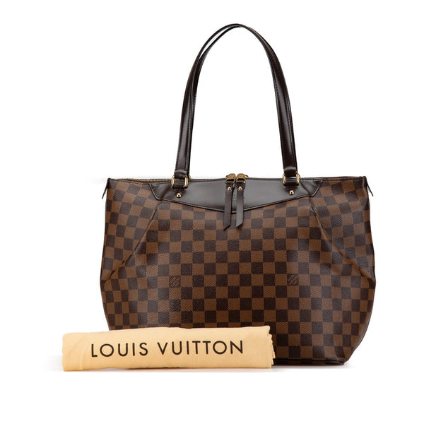 ルイ ヴィトン ダミエ ウェストミンスターGM トートバッグ ショルダーバッグ N41103 ブラウン PVC レザー レディース LOUIS VUITTON 【中古】