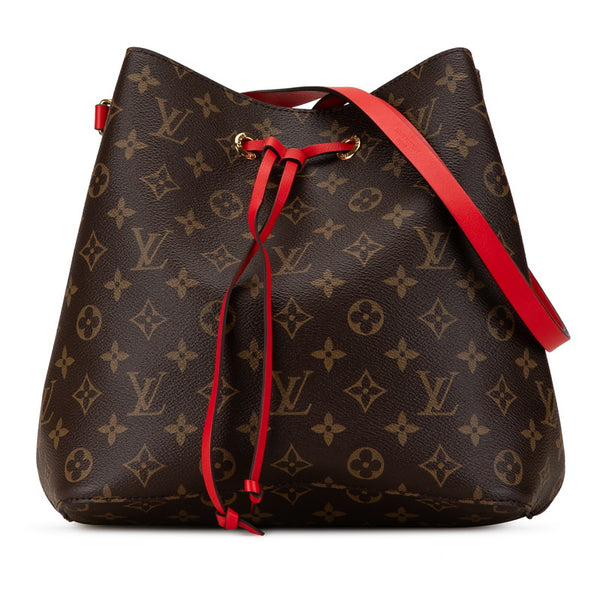 ルイ ヴィトン モノグラム ネオノエ ショルダーバッグ M44021 コクリコ レッド ブラウン PVC レザー レディース LOUIS VUITTON 【中古】