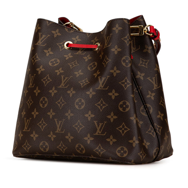 ルイ ヴィトン モノグラム ネオノエ ショルダーバッグ M44021 コクリコ レッド ブラウン PVC レザー レディース LOUIS VUITTON 【中古】