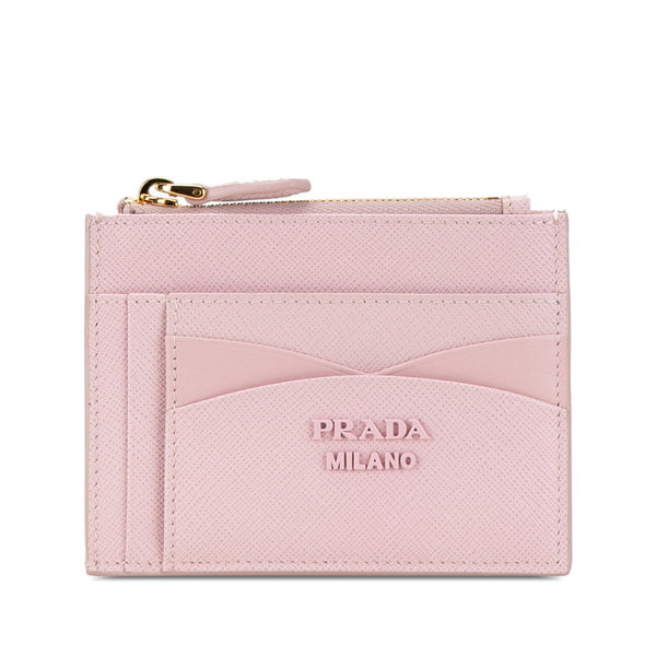 プラダ カードケース コインケース 1MC067 ピンク サフィアーノレザー レディース PRADA 【中古】