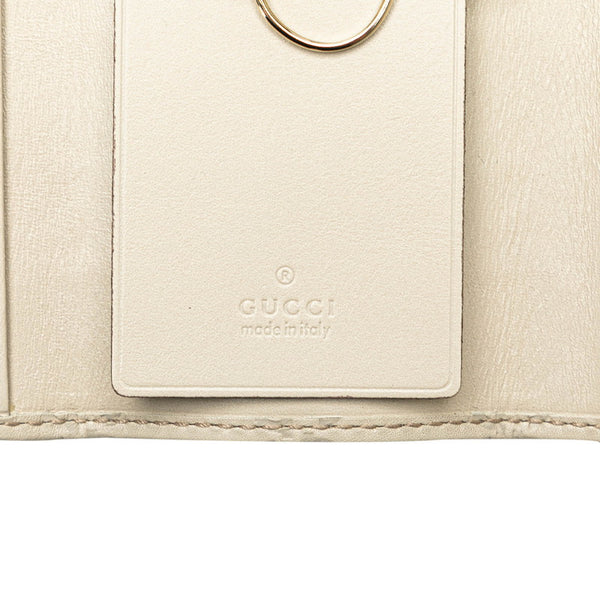 グッチ グッチシマ キーケース 6連 138093 アイボリー レザー メンズ GUCCI 【中古】