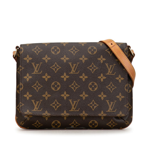 ルイ ヴィトン モノグラム ミュゼットタンゴ ショート ショルダーバッグ M51257 ブラウン PVC レザー レディース LOUIS VUITTON 【中古】