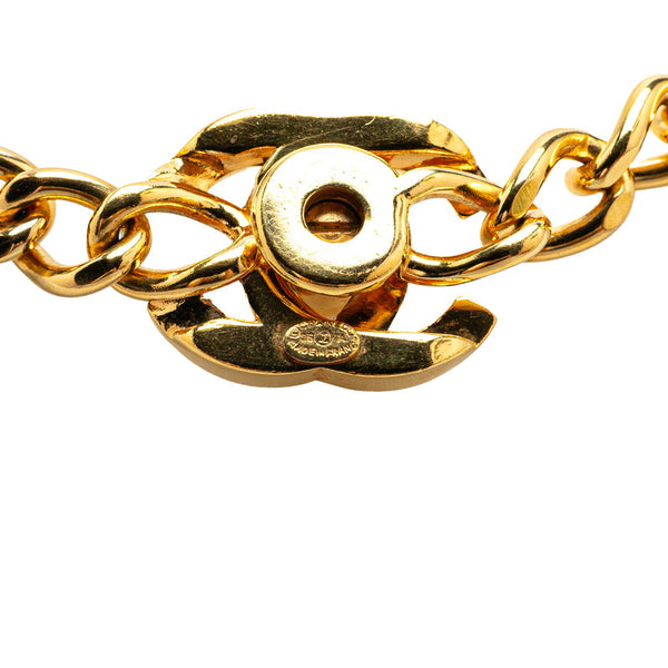 シャネル ヴィンテージ ココマーク ターンロック ネックレス ゴールド メッキ レディース CHANEL 【中古】