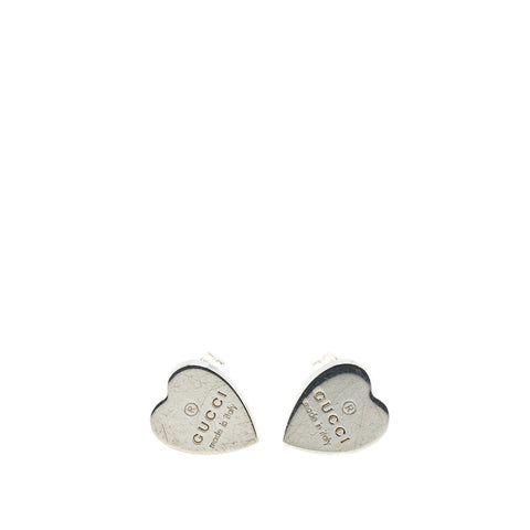 グッチ ハート モチーフ スタッドピアス SV925 シルバー レディース GUCCI 【中古】