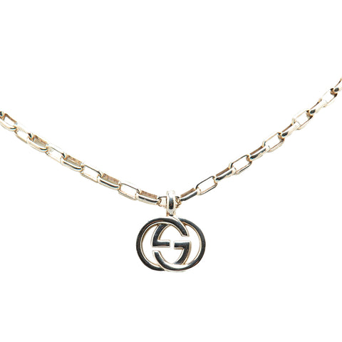 グッチ インターロッキングG ネックレス シルバー SV925 シルバー レディース GUCCI 【中古】