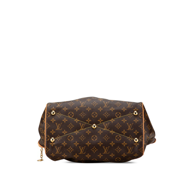 ルイ ヴィトン モノグラム ティヴォリGM ハンドバッグ ショルダーバッグ M40144 ブラウン PVC レザー レディース LOUIS VUITTON 【中古】