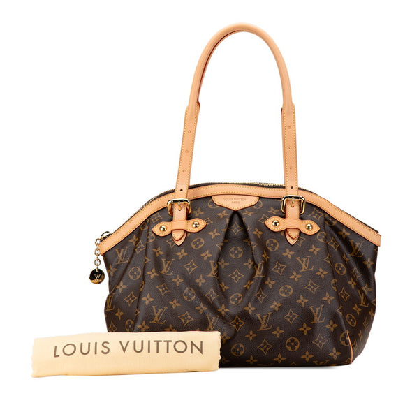 ルイ ヴィトン モノグラム ティヴォリGM ハンドバッグ ショルダーバッグ M40144 ブラウン PVC レザー レディース LOUIS VUITTON 【中古】