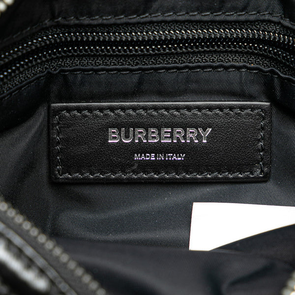 バーバリー ホースフェリー ロゴ クロスボディバッグ ブラック レザー メンズ BURBERRY 【中古】