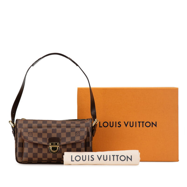 ルイ ヴィトン ダミエ ラヴェッロGM ワンショルダーバッグ N60006 ブラウン PVC レザー レディース LOUIS VUITTON 【中古】