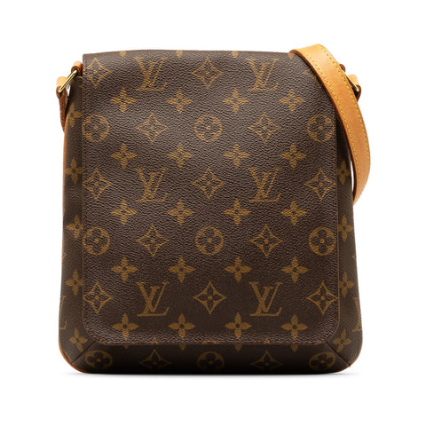 ルイ ヴィトン モノグラム ミュゼットサルサ ショート ショルダーバッグ M51258 ブラウン PVC レザー レディース LOUIS VUITTON 【中古】