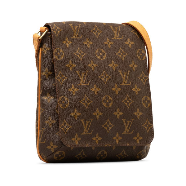 ルイ ヴィトン モノグラム ミュゼットサルサ ショート ショルダーバッグ M51258 ブラウン PVC レザー レディース LOUIS VUITTON 【中古】