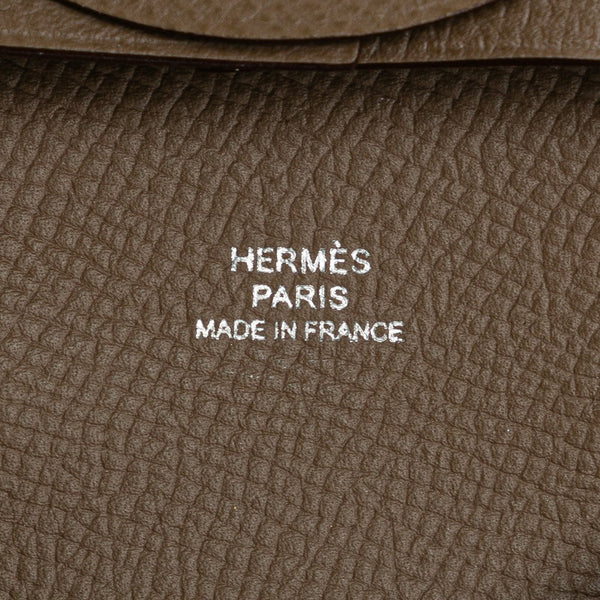 エルメス バスティア  コインケース エトゥープ グレージュ ヴォーエプソン レディース HERMES 【中古】