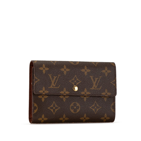 ルイ ヴィトン モノグラム ポルトフォイユ インターナショナル 長財布 M61217 ブラウン PVC レザー レディース LOUIS VUITTON 【中古】