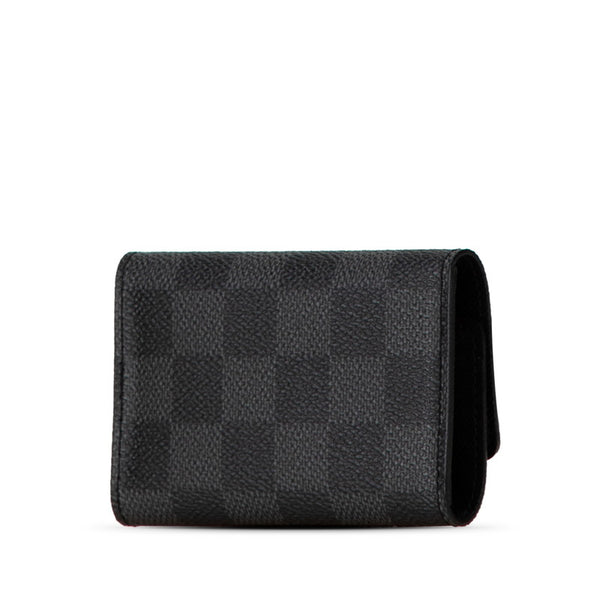 ルイ ヴィトン ダミエ グラフィット ミュルティクレ6 キーケース N62662 ブラック グレー PVC レザー レディース LOUIS VUITTON 【中古】