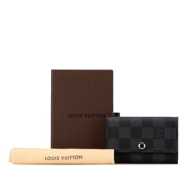 ルイ ヴィトン ダミエ グラフィット ミュルティクレ6 キーケース N62662 ブラック グレー PVC レザー レディース LOUIS VUITTON 【中古】