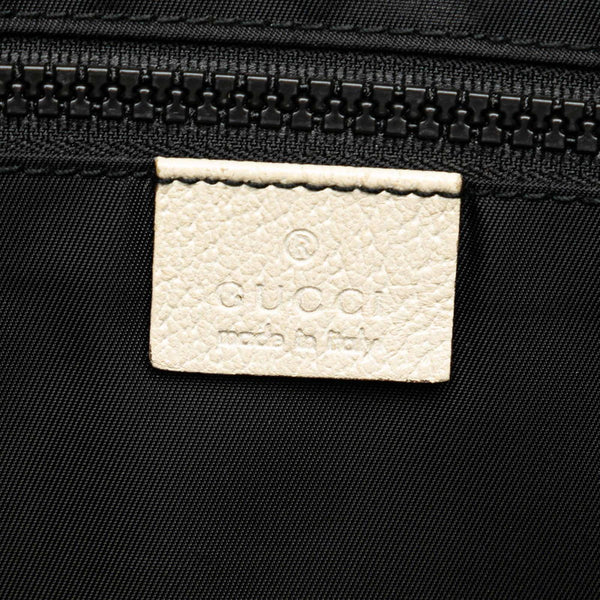 グッチ ロゴ 斜め掛け ショルダーバッグ 162904 ブラック ホワイト PVC レザー レディース GUCCI 【中古】