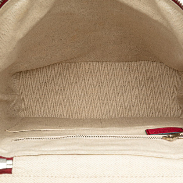 ロエベ ゴヤスモール リュック バックパック レッド レザー レディース LOEWE 【中古】