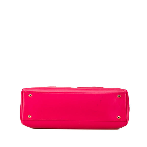 サンローラン ロゴ金具 ハンドバッグ ピンク レザー レディース SAINT LAURENT 【中古】