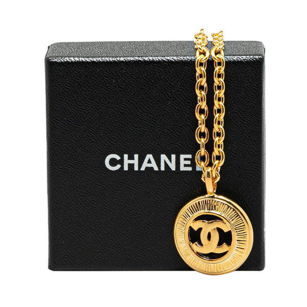 シャネル マトラッセ ココマーク ネックレス ゴールド メッキ レディース CHANEL 【中古】