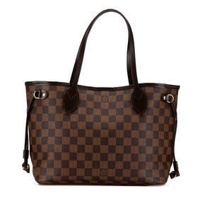 ルイ ヴィトン ダミエ ネヴァーフルPM ハンドバッグ トートバッグ N51109 ブラウン PVC レザー レディース LOUIS VUITTON 【中古】