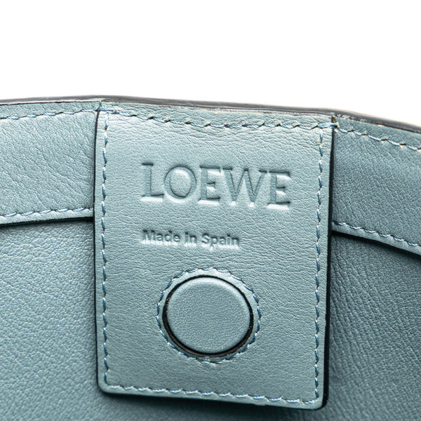 ロエベ アナグラム Tショッパーバッグ トートバッグ ワンショルダーバッグ ブルー レザー レディース LOEWE 【中古】