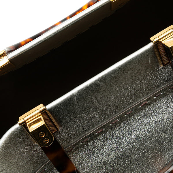 フェンディ サンシャイン ミディアム  トートバッグ ショルダーバッグ 2WAY 8BH386 シルバー カーフレザー レディース FENDI 【中古】