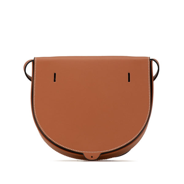 ロエベ アナグラム ショルダーバッグ ブラウン レザー レディース LOEWE 【中古】