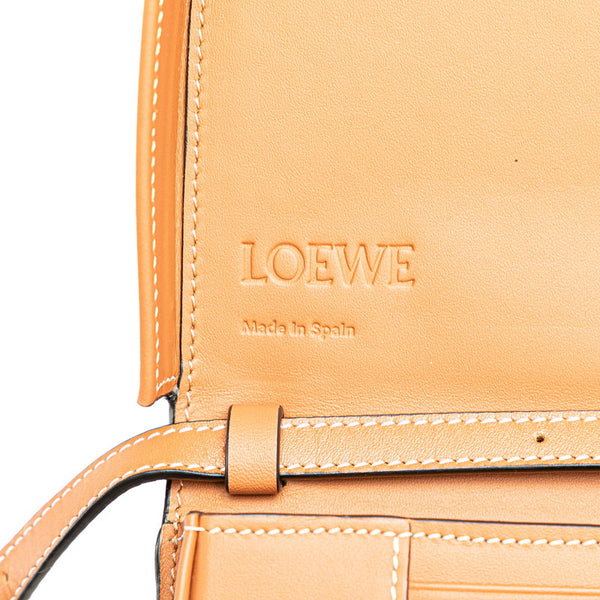 ロエベ アナグラム ショルダーバッグ ブラウン レザー レディース LOEWE 【中古】