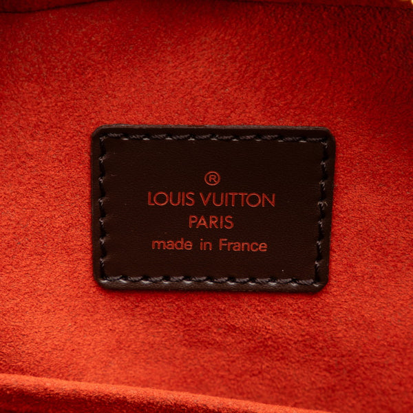 ルイ ヴィトン ダミエ サリア オリゾンタル ハンドバッグ N51282 ブラウン PVC レザー レディース LOUIS VUITTON 【中古】