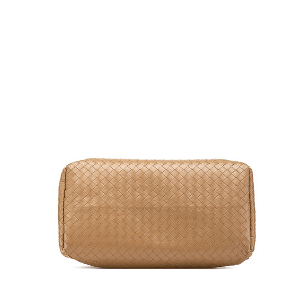 ボッテガヴェネタ イントレチャート ハンドバッグ ショルダーバッグ 2WAY ブラウン レザー レディース BOTTEGAVENETA 【中古】
