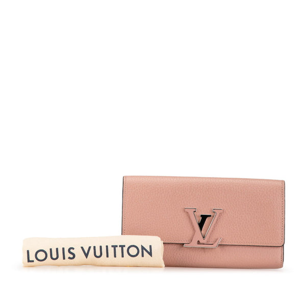 ルイ ヴィトン ポルトフォイユ カプシーヌ 長財布 M61250 ピンク レザー レディース LOUIS VUITTON 【中古】