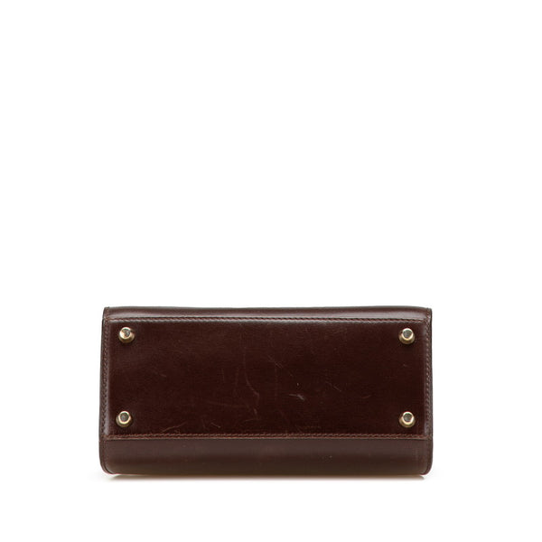 ディオール ヴィンテージ がま口 ハンドバッグ ショルダーバッグ 2WAY ブラウン レザー レディース Dior 【中古】