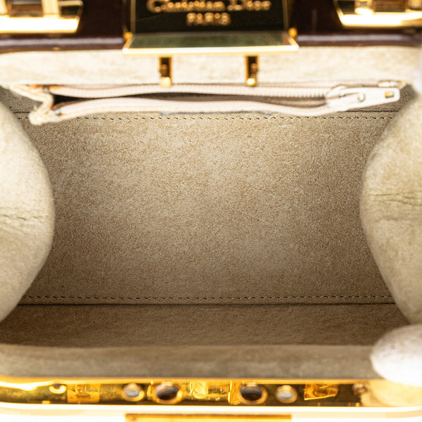 ディオール ヴィンテージ がま口 ハンドバッグ ショルダーバッグ 2WAY ブラウン レザー レディース Dior 【中古】