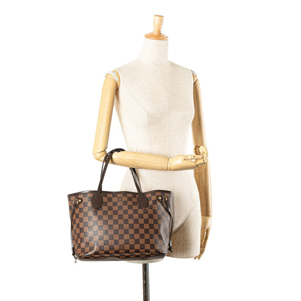 ルイ ヴィトン ダミエ ネヴァーフルPM トートバッグ ハンドバッグ N41359 エベヌ ブラウン PVC レザー レディース LOUIS VUITTON 【中古】