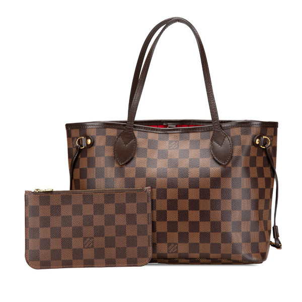 ルイ ヴィトン ダミエ ネヴァーフルPM トートバッグ ハンドバッグ N41359 エベヌ ブラウン PVC レザー レディース LOUIS VUITTON 【中古】