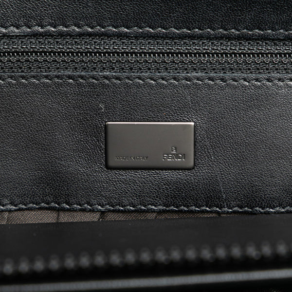 フェンディ ロゴ ワンショルダーバッグ 8BN179 ブラック レザー プラスチック レディース FENDI 【中古】